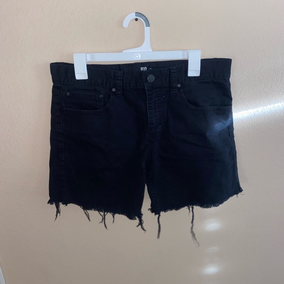 RSQ black distressed shants skater y2k shorts cut off punk indie retro bottoms - Picture 6 of 11